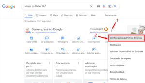 Configurações do Perfil da Empresa no Google na Pesquisa. Configurações do Perfil da Empresa no Google na Pesquisa.